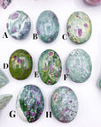 Ruby in Fuchsite Palm Stones