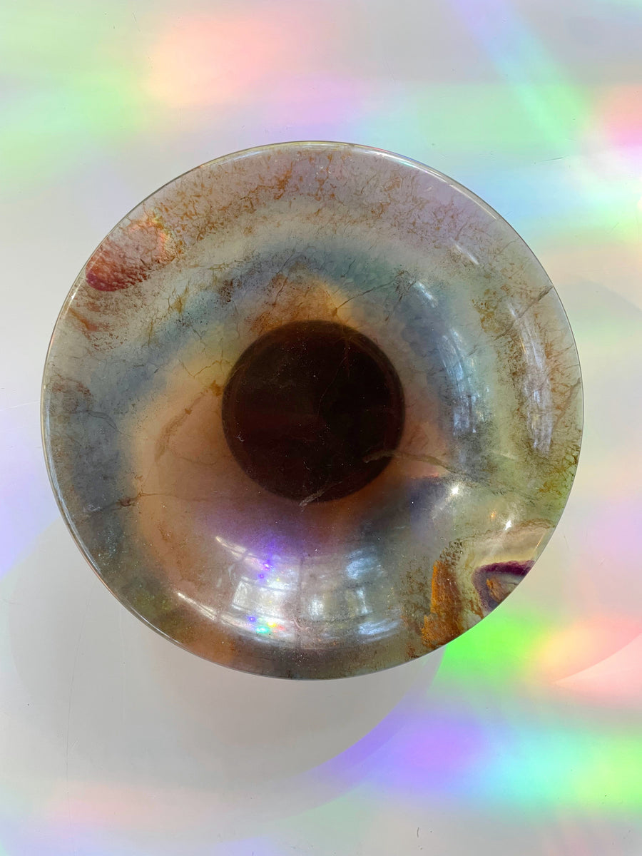Carved Fluorite Bowl-Super Quality