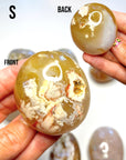 Flower Agate Palm Stones