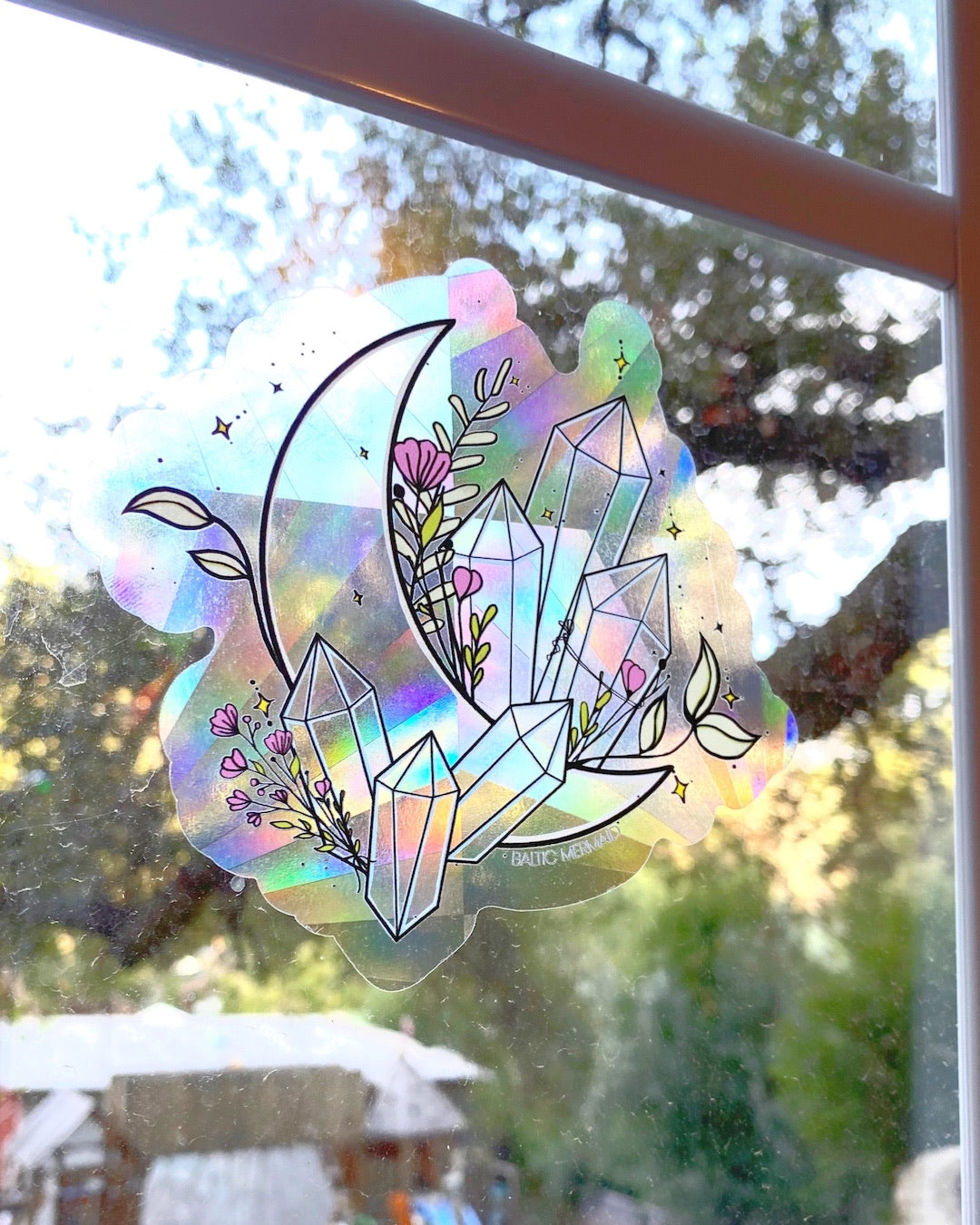 Crystals by the Moonlight Rainbow Prism Window Decal - Baltic Mermaid