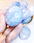 Blue Calcite Palm Stones - Baltic Mermaid
