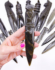 Gold Sheen Obsidian Heart Dagger/Letter Opener