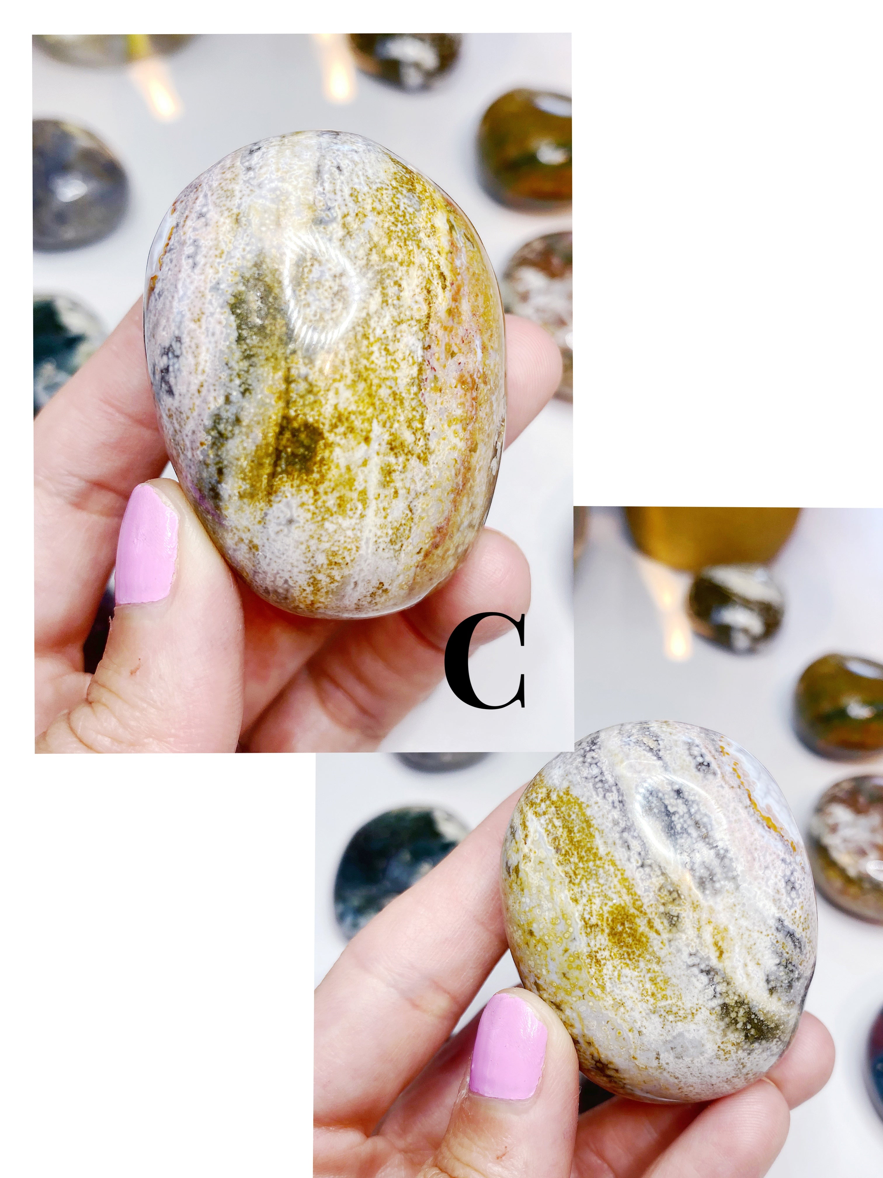 Ocean Jasper Palm Stones - Small - Baltic Mermaid