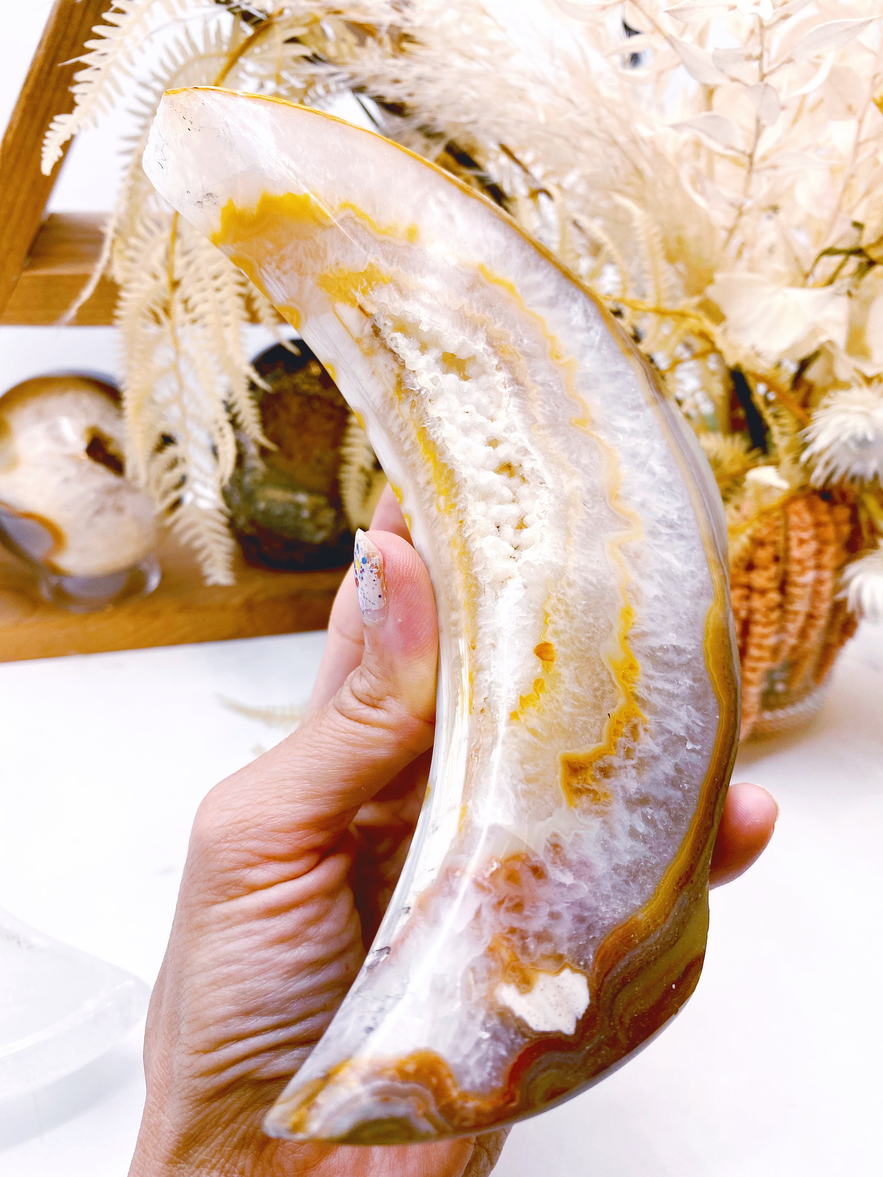 Druzy Agate Moon - Baltic Mermaid