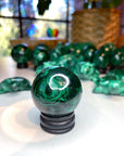 Malachite Carved Sphere