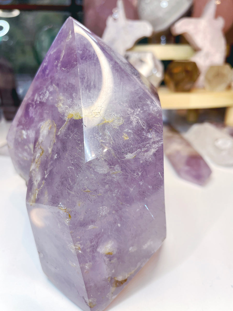 Rutilated Amethyst Tower