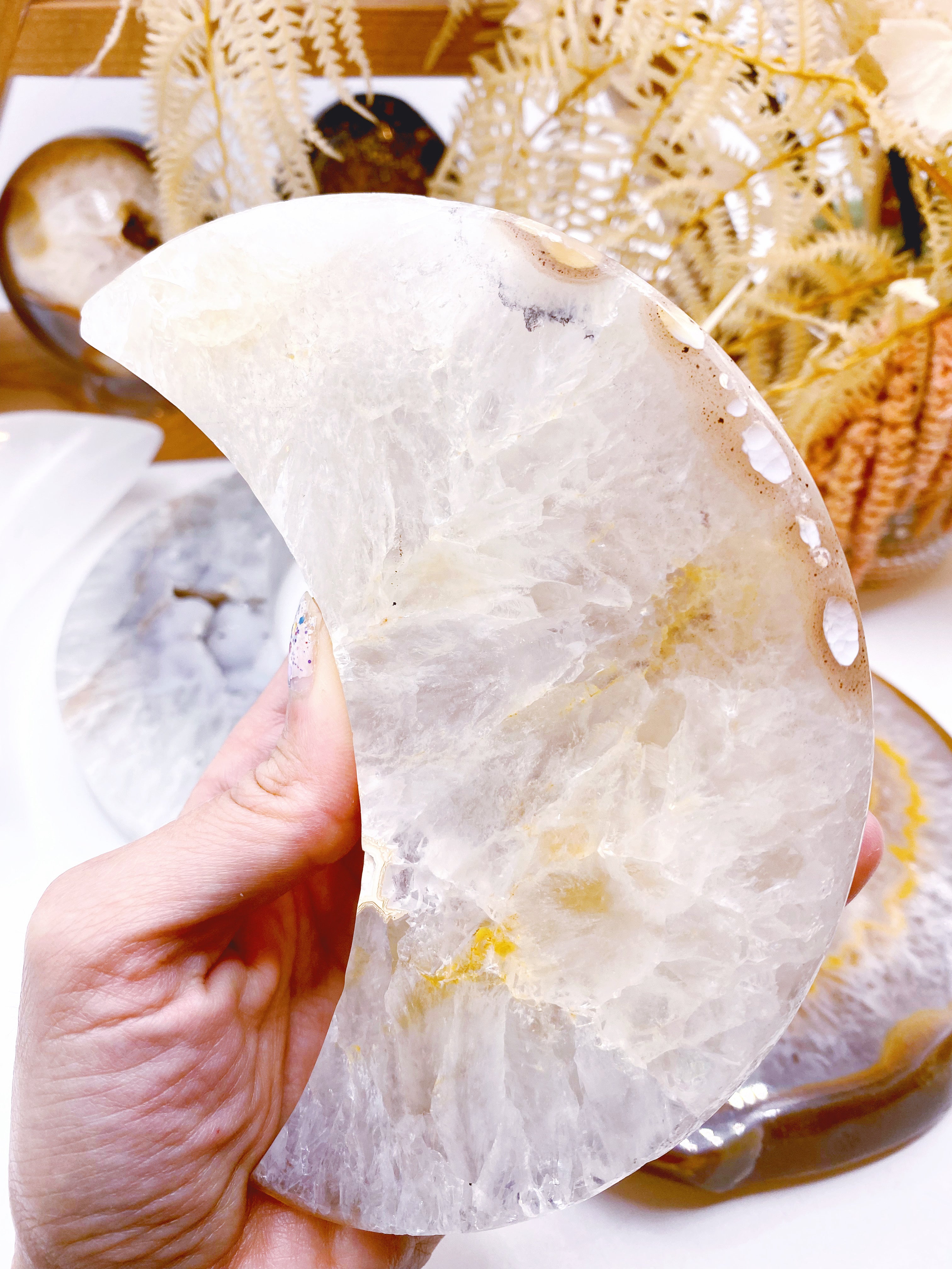 Druzy Agate Moon - Baltic Mermaid