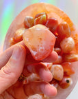 Carnelian Banded Agate/ Apricot Agate Tumbled Stones AAA