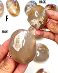 Flower Agate Palm Stones