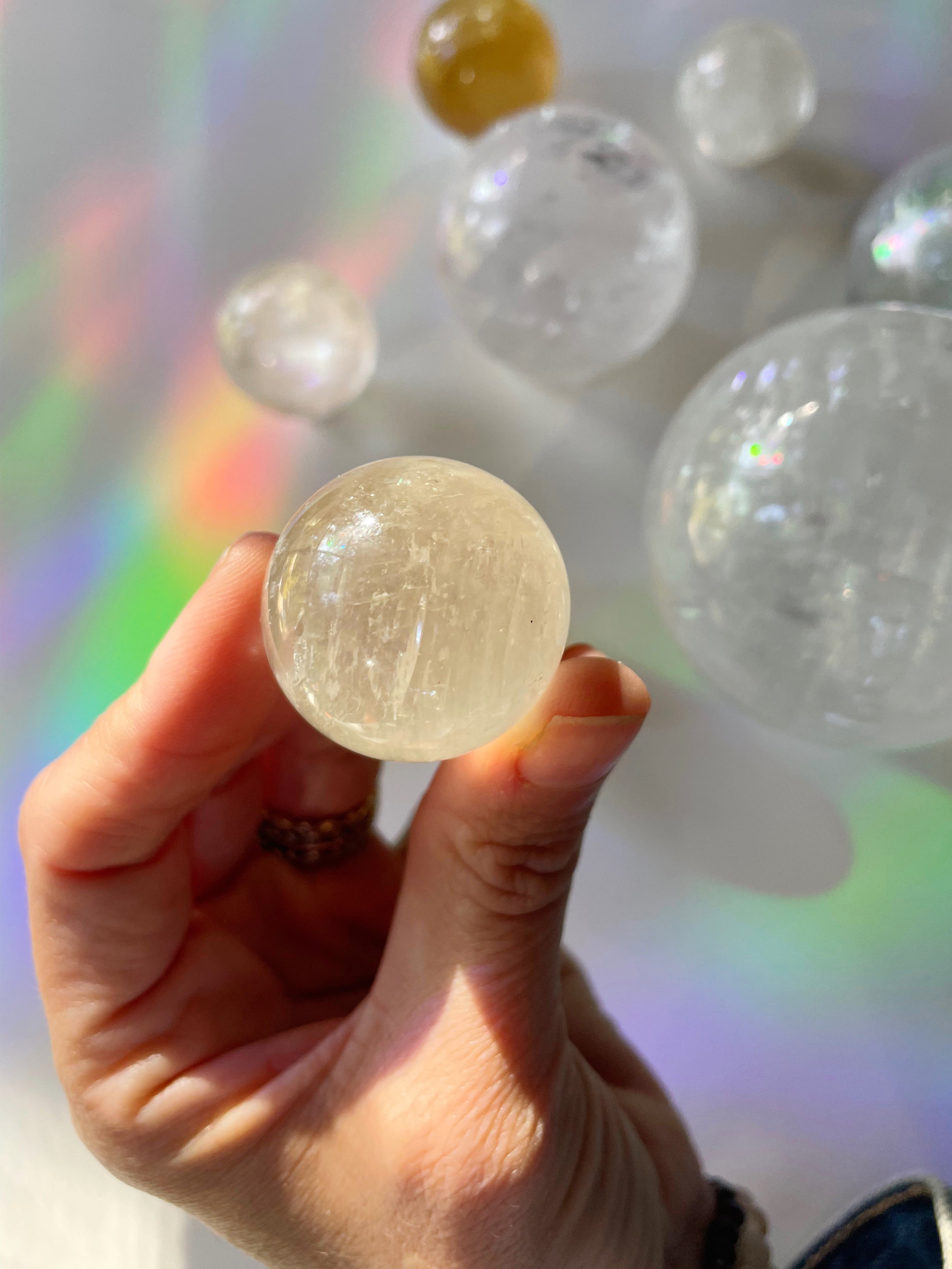 Lil Honey Optic Calcite Spheres - AAA - Baltic Mermaid