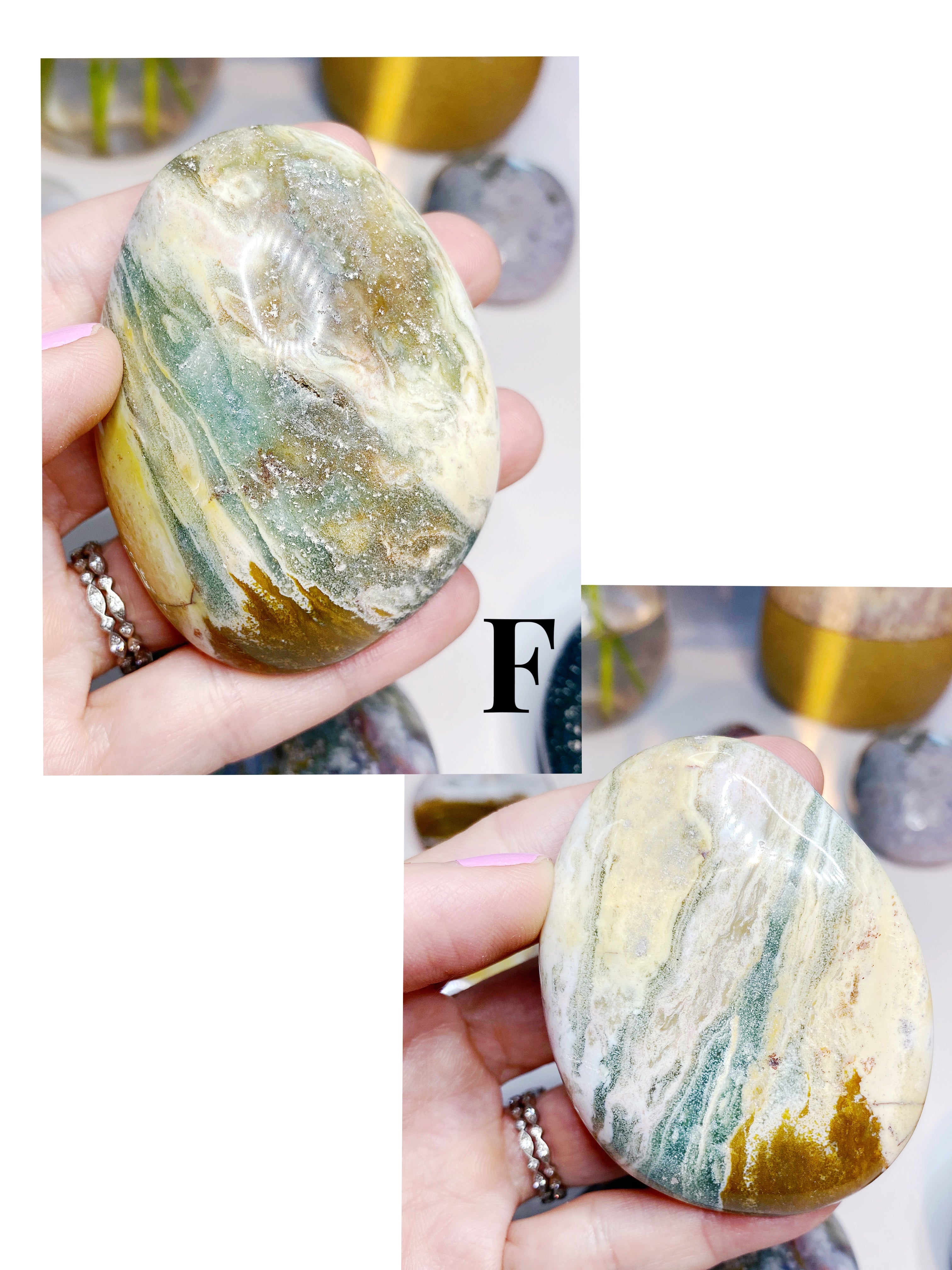 Ocean Jasper Palm Stones - Large - Baltic Mermaid