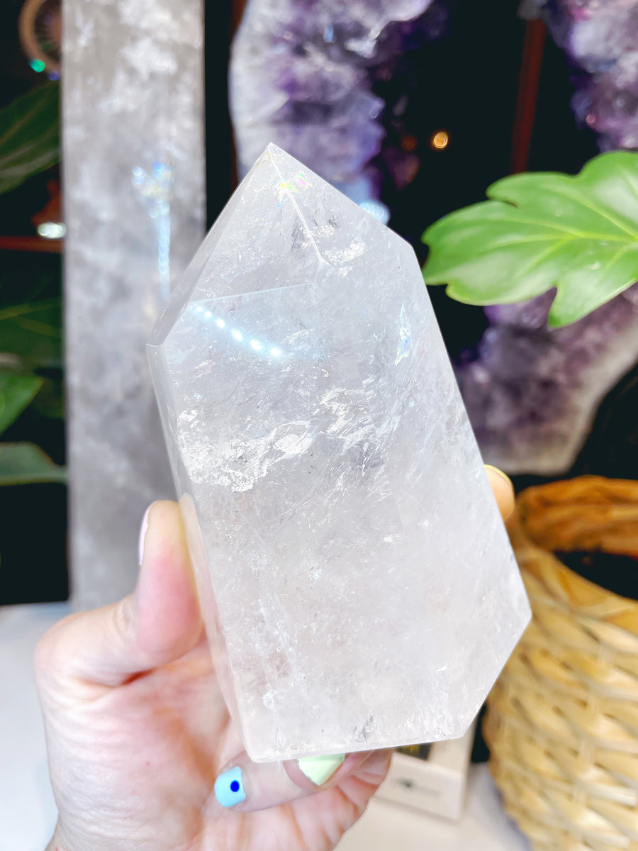 Clear Quartz Tower w/ Iron & Chlorite Inclusions