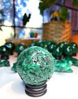 Malachite Carved Sphere