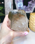 Large Natural Smoky Quartz Point w/ Chlorite Phantoms