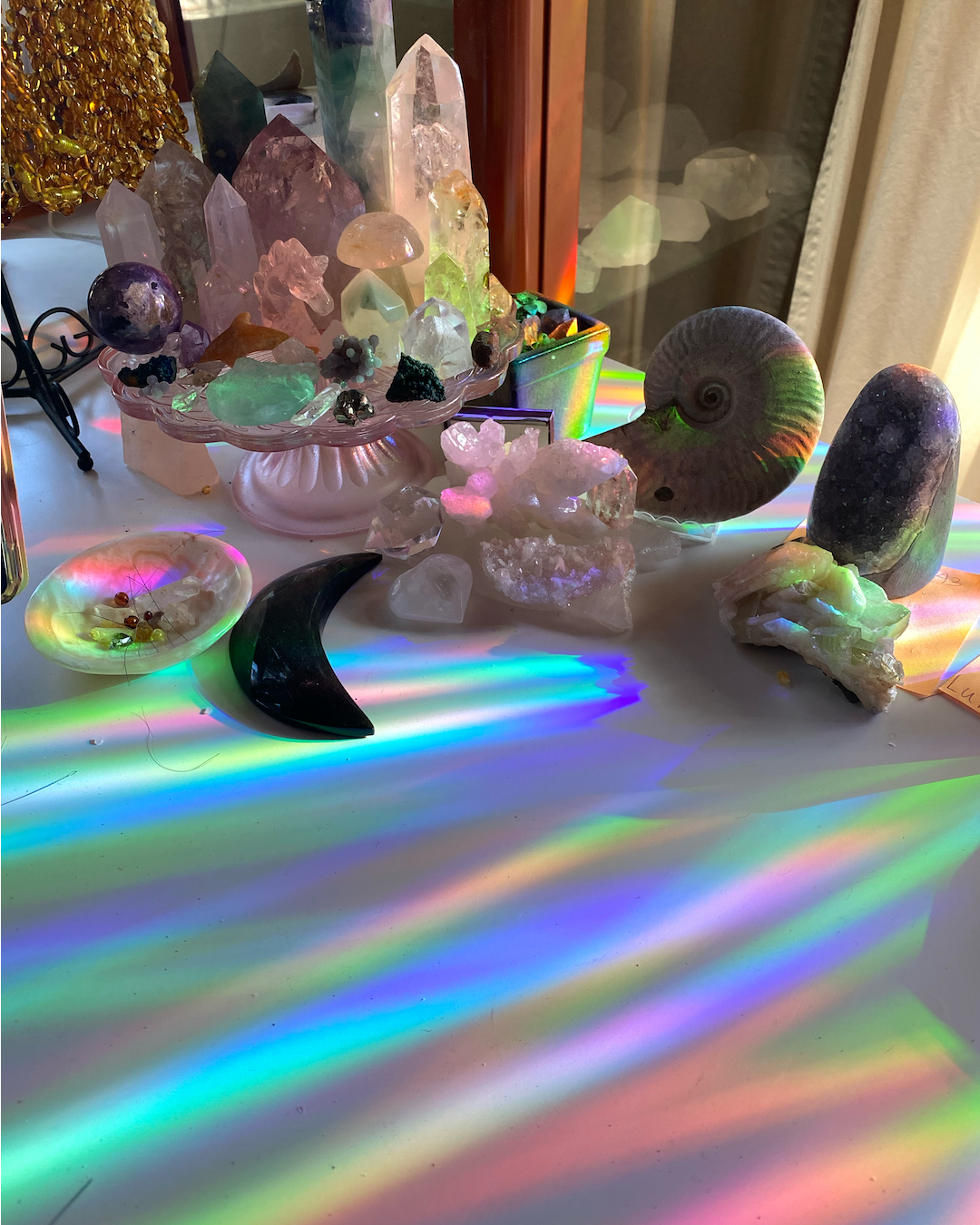 Crystals by the Moonlight Rainbow Prism Window Decal - Baltic Mermaid