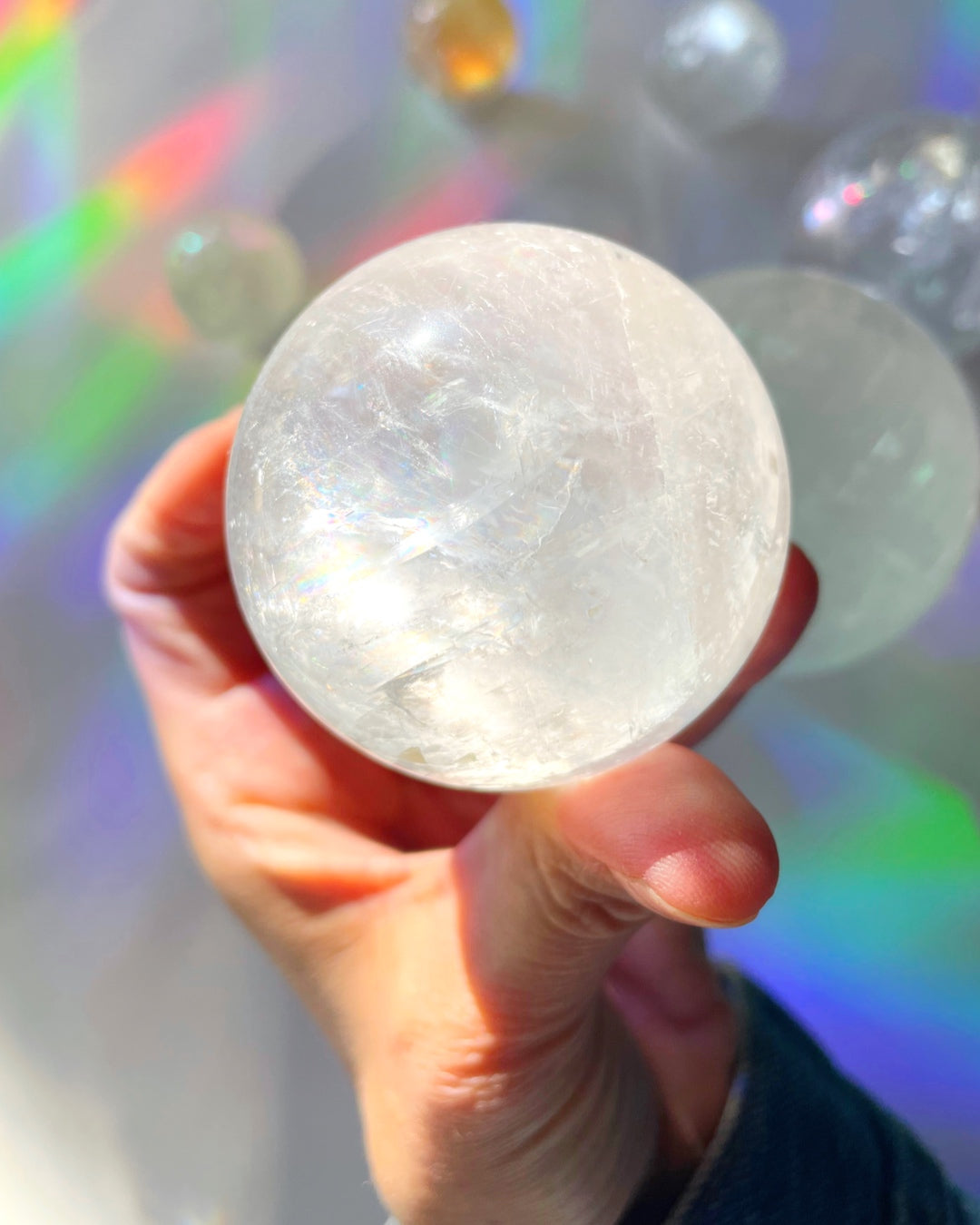 Optic Calcite Sphere AA - Baltic Mermaid