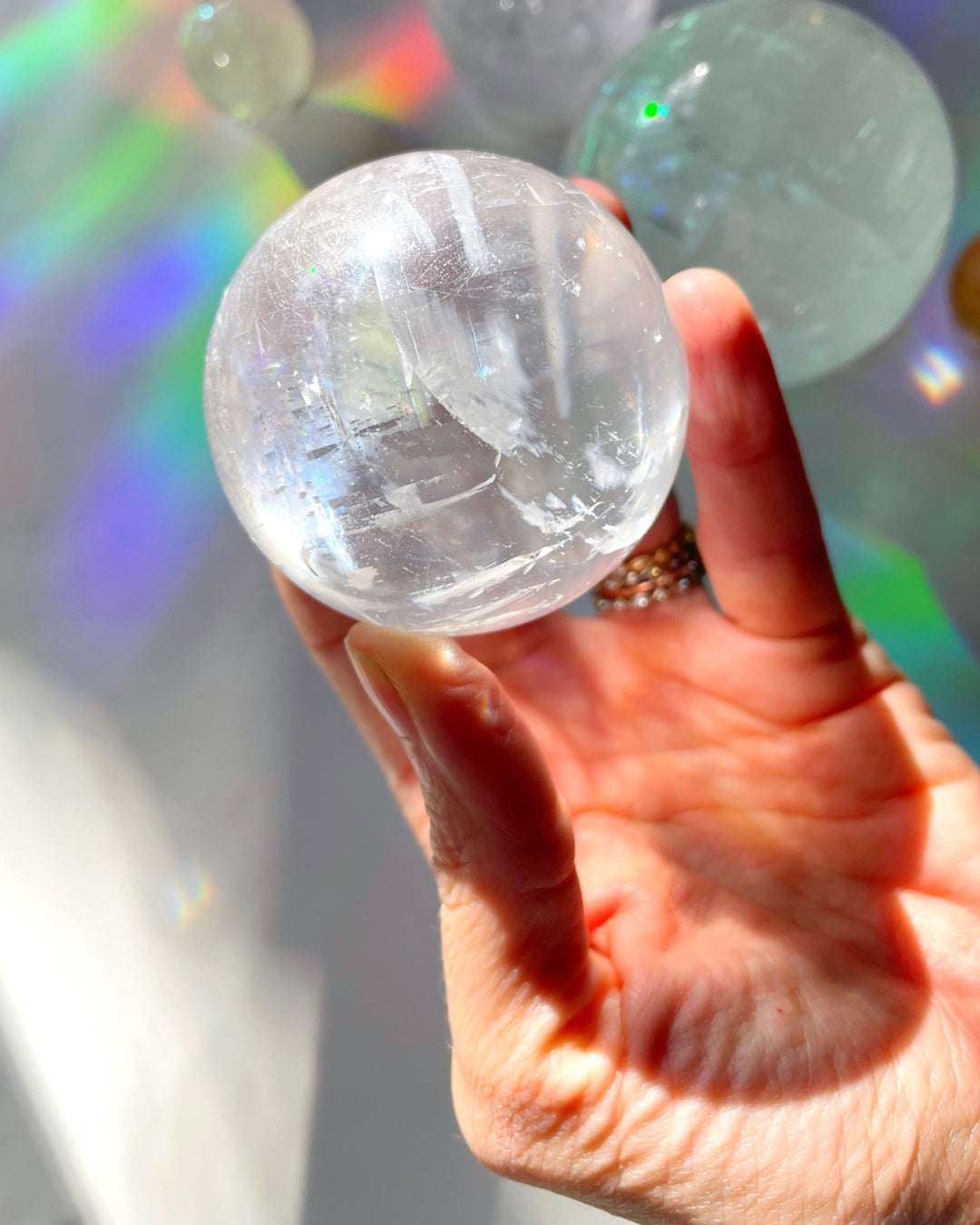 Optic Calcite Sphere AA - Baltic Mermaid