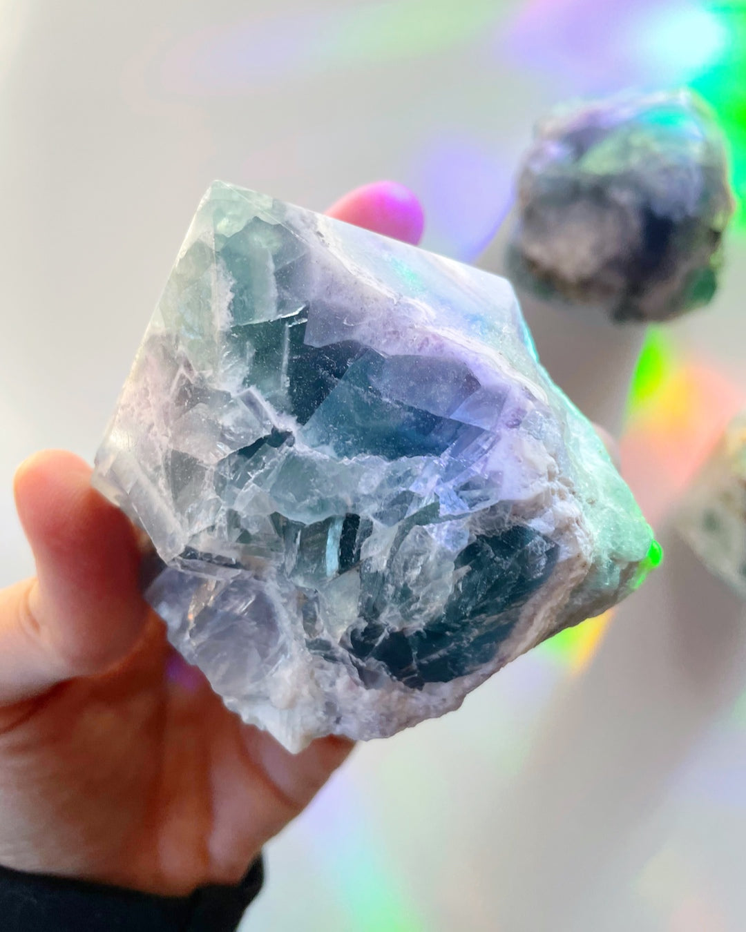 Fluorite Semi Polished Point - Baltic Mermaid