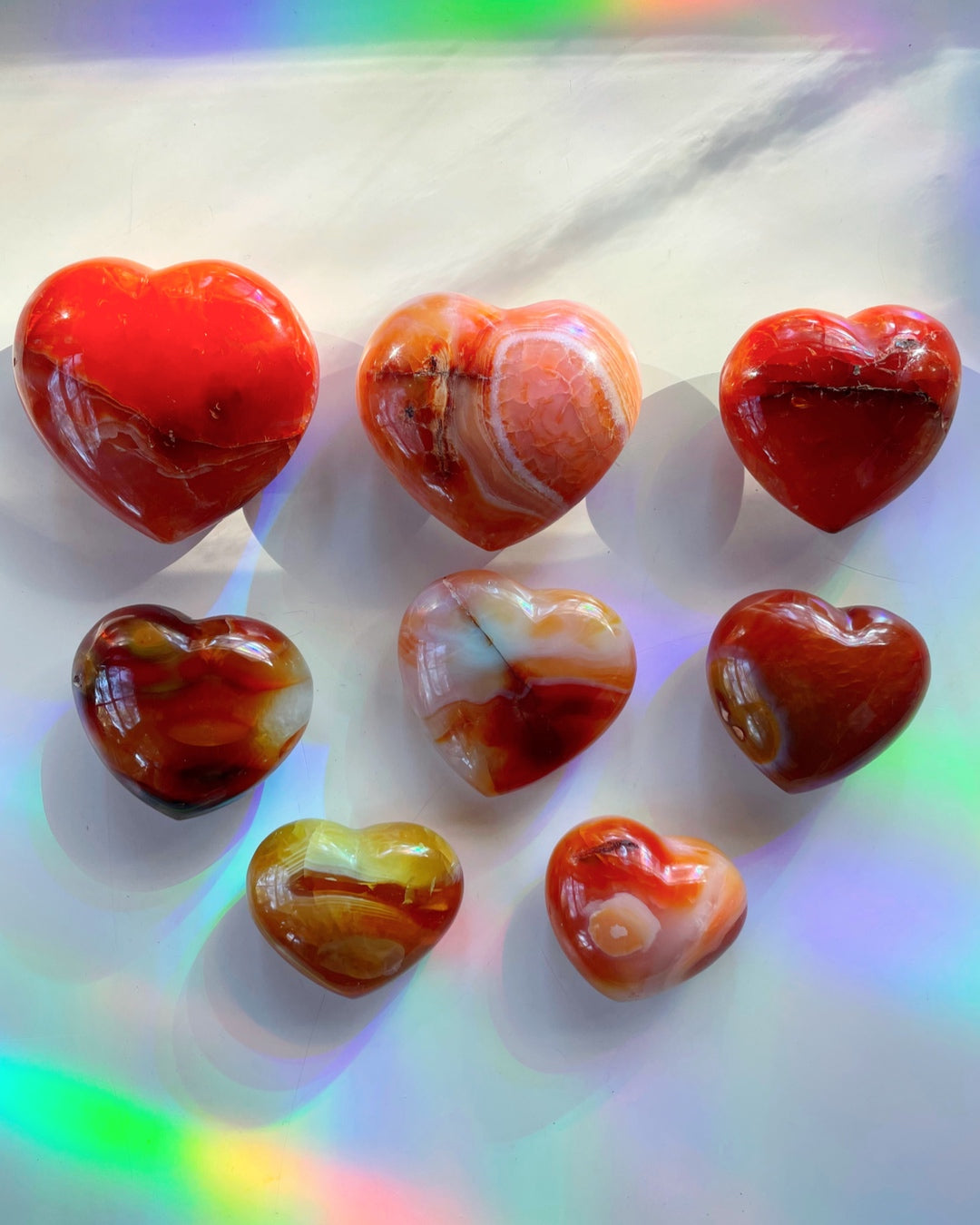 Carnelian Agate Hearts