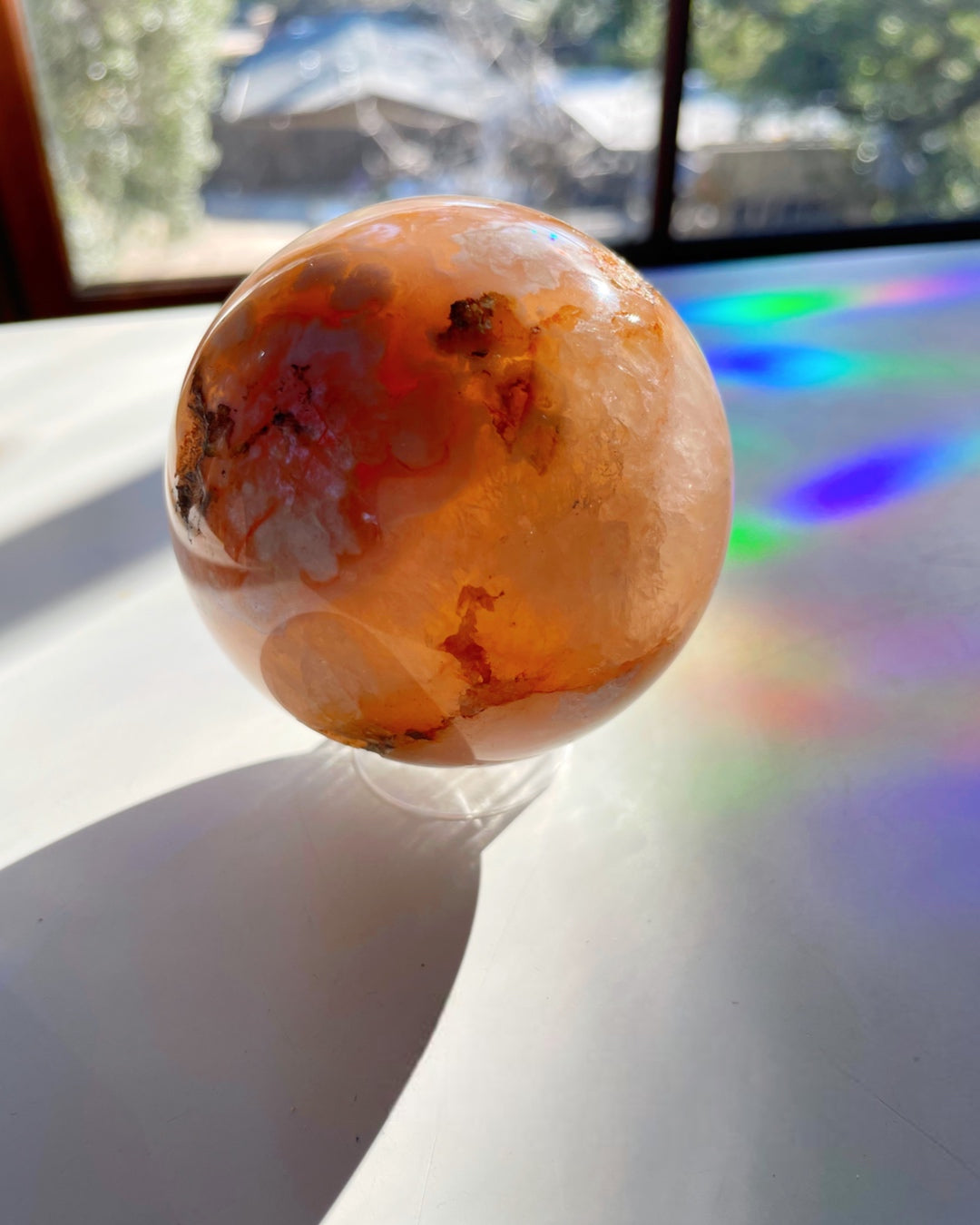 Flower Agate Sphere