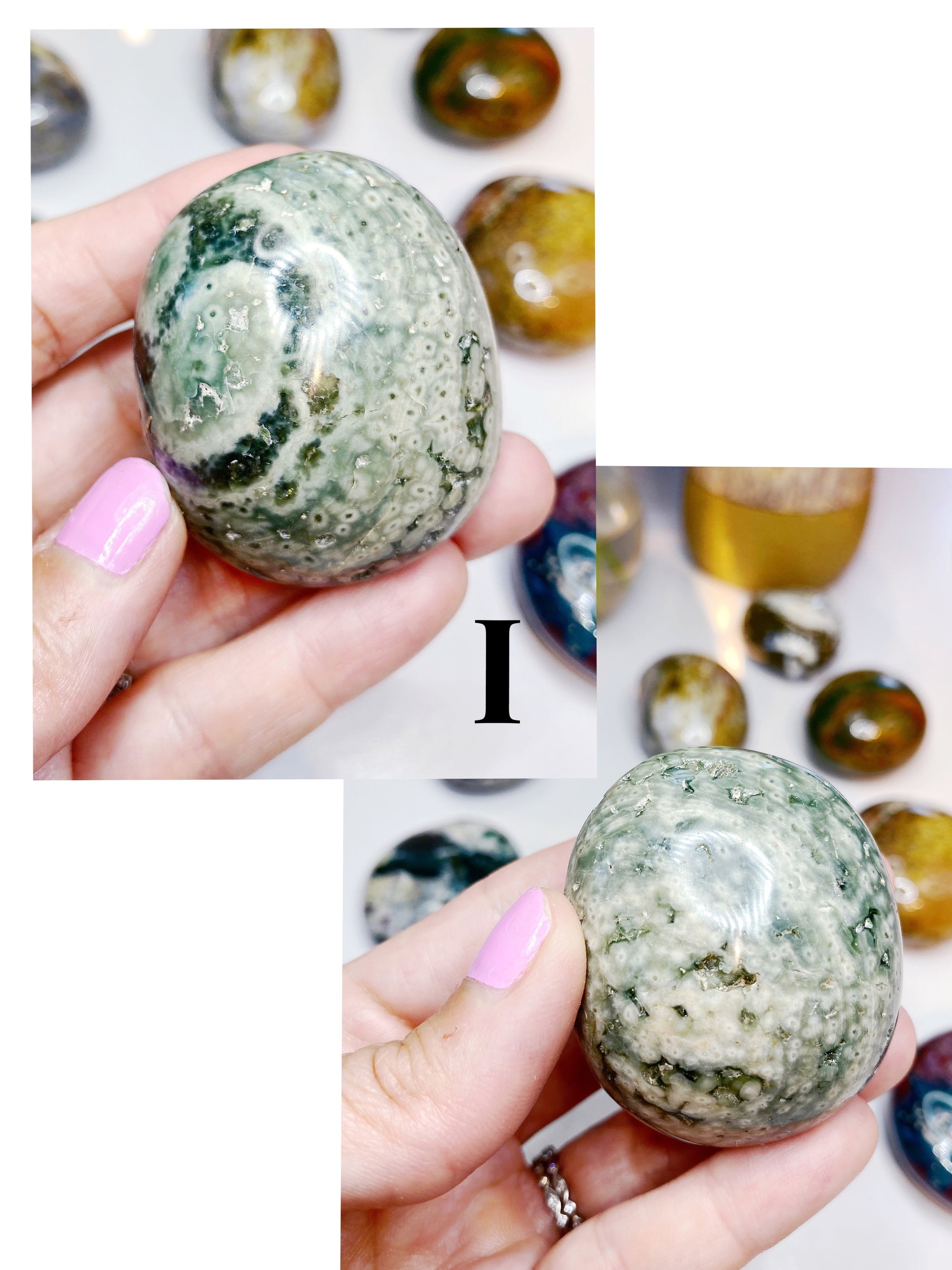 Ocean Jasper Palm Stones - Small