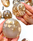 Flower Agate Palm Stones