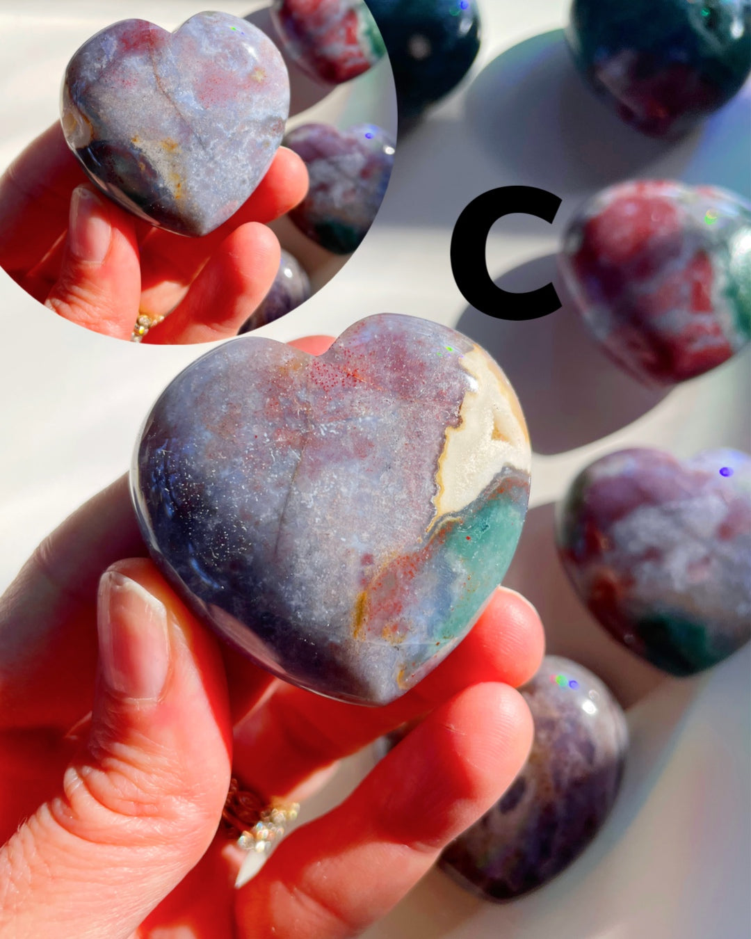 Ocean Jasper Hearts