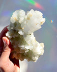 Prehnite with Apophyllite Cubes