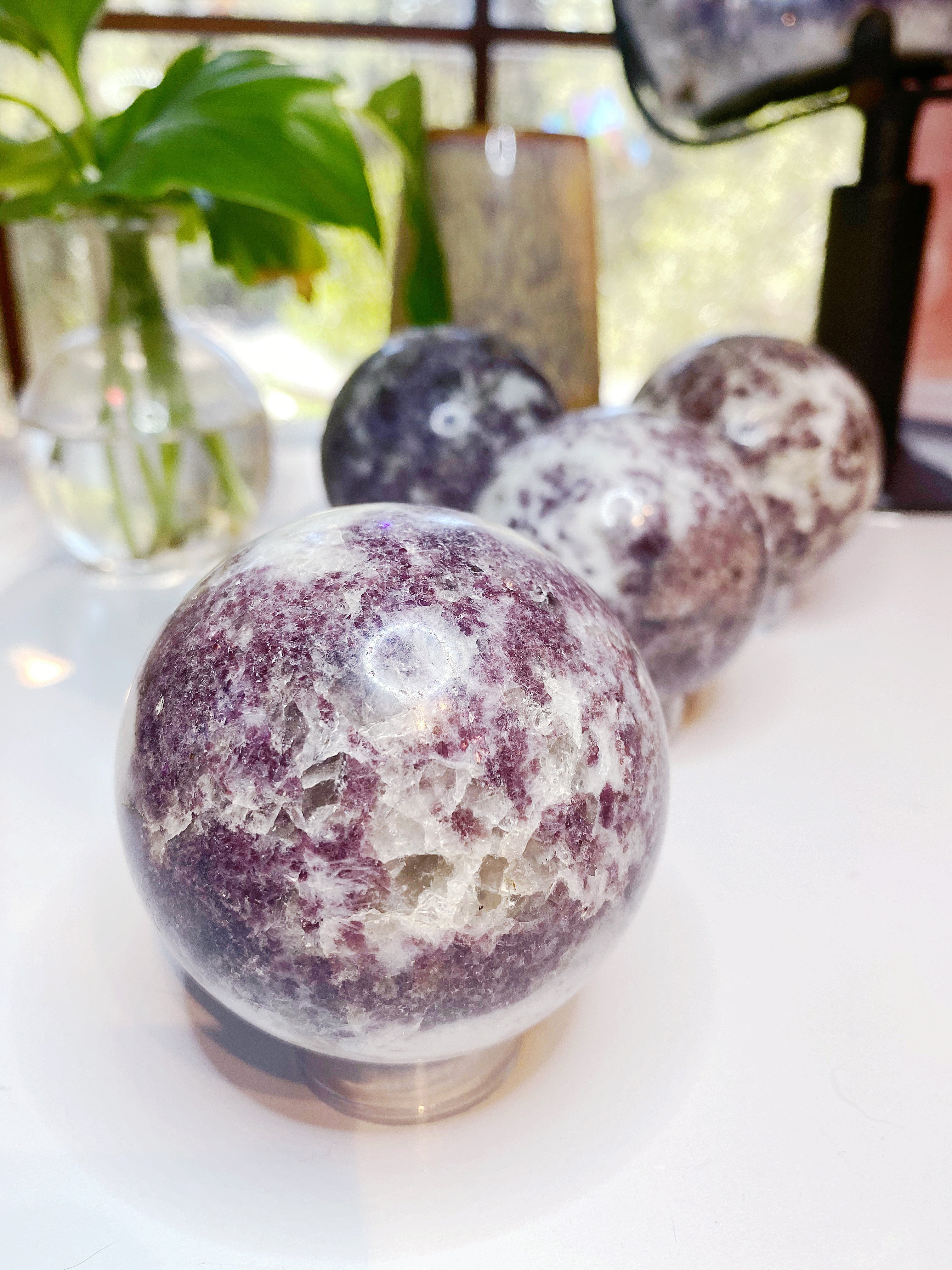 Lepidolite Sphere - Baltic Mermaid