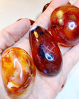 Carnelian Agate Palm Stones