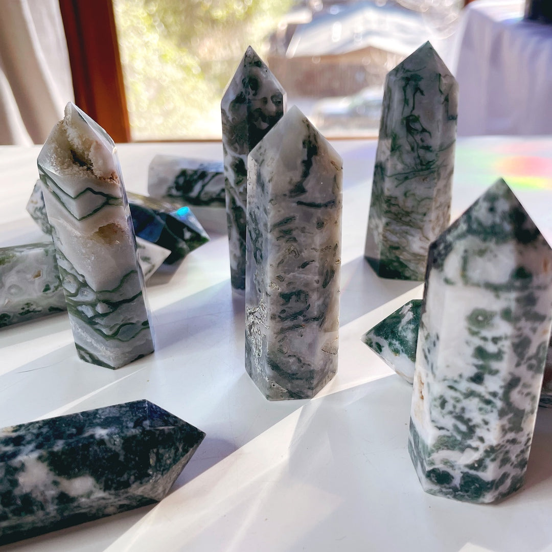 Moss Agate Lil Tower