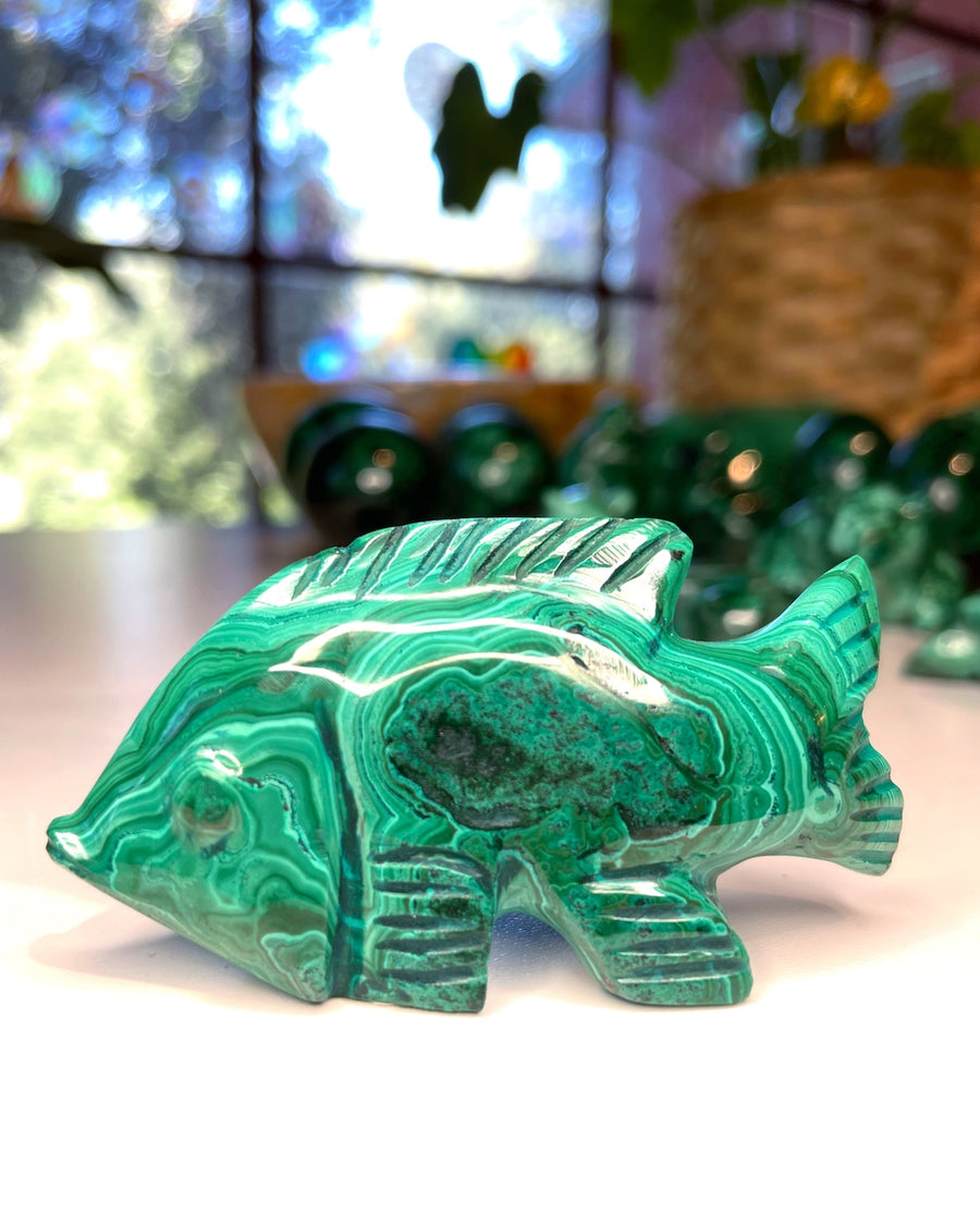 Malachite Carved Fish