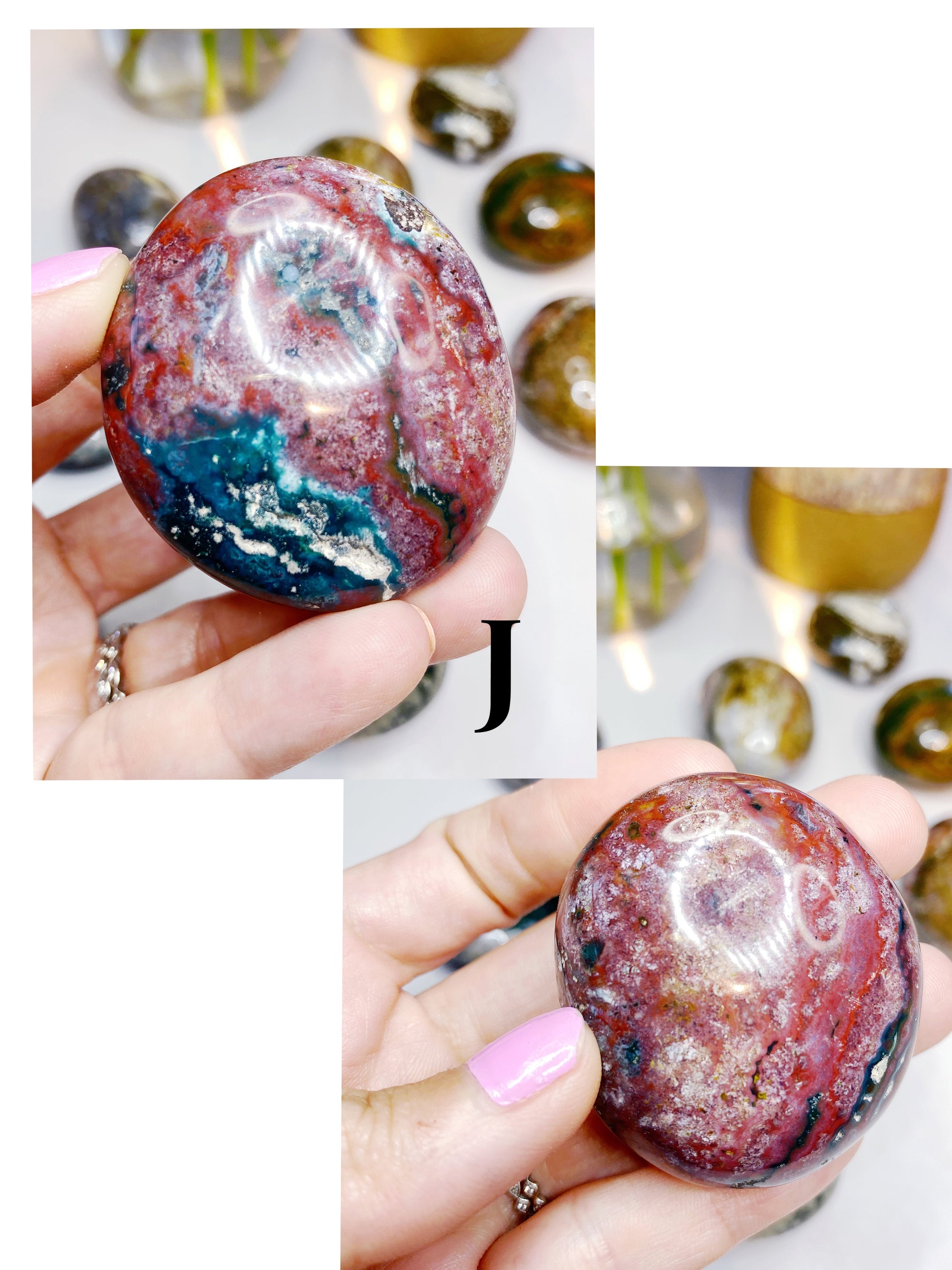 Ocean Jasper Palm Stones - Small