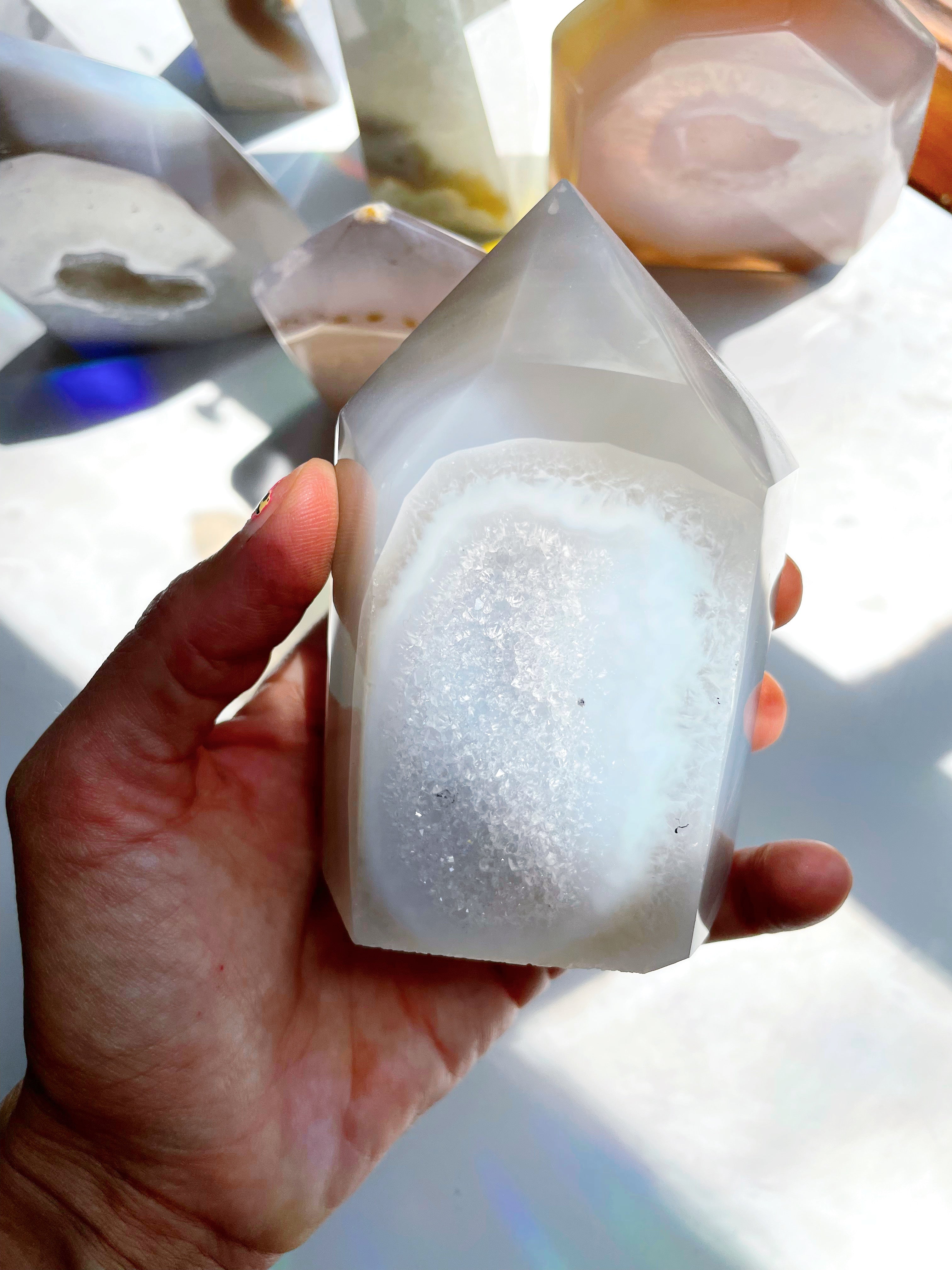 Druzy Agate Tower - Baltic Mermaid