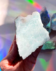 Rough Larimar 1 face Polished