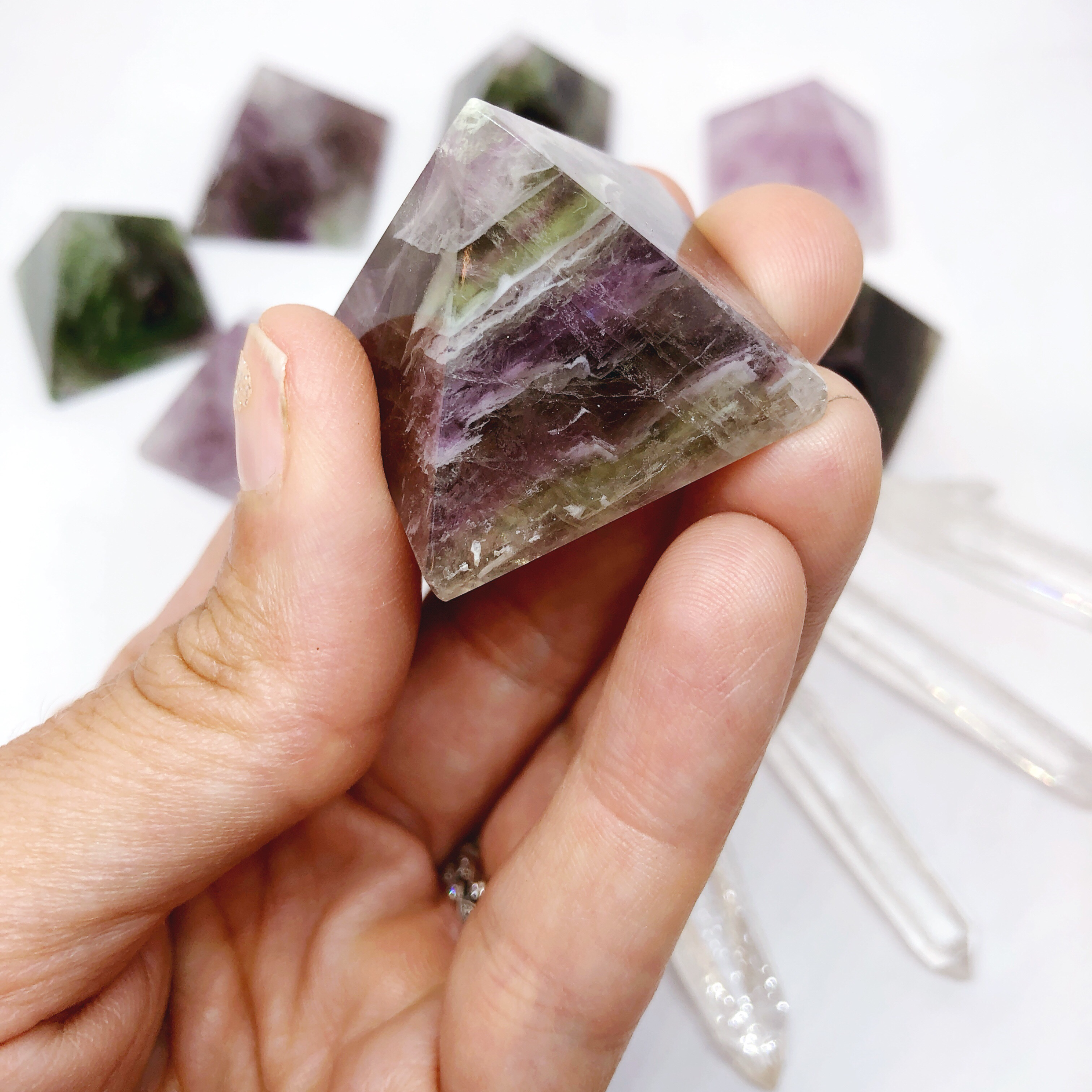 Fluorite Pyramids - Baltic Mermaid
