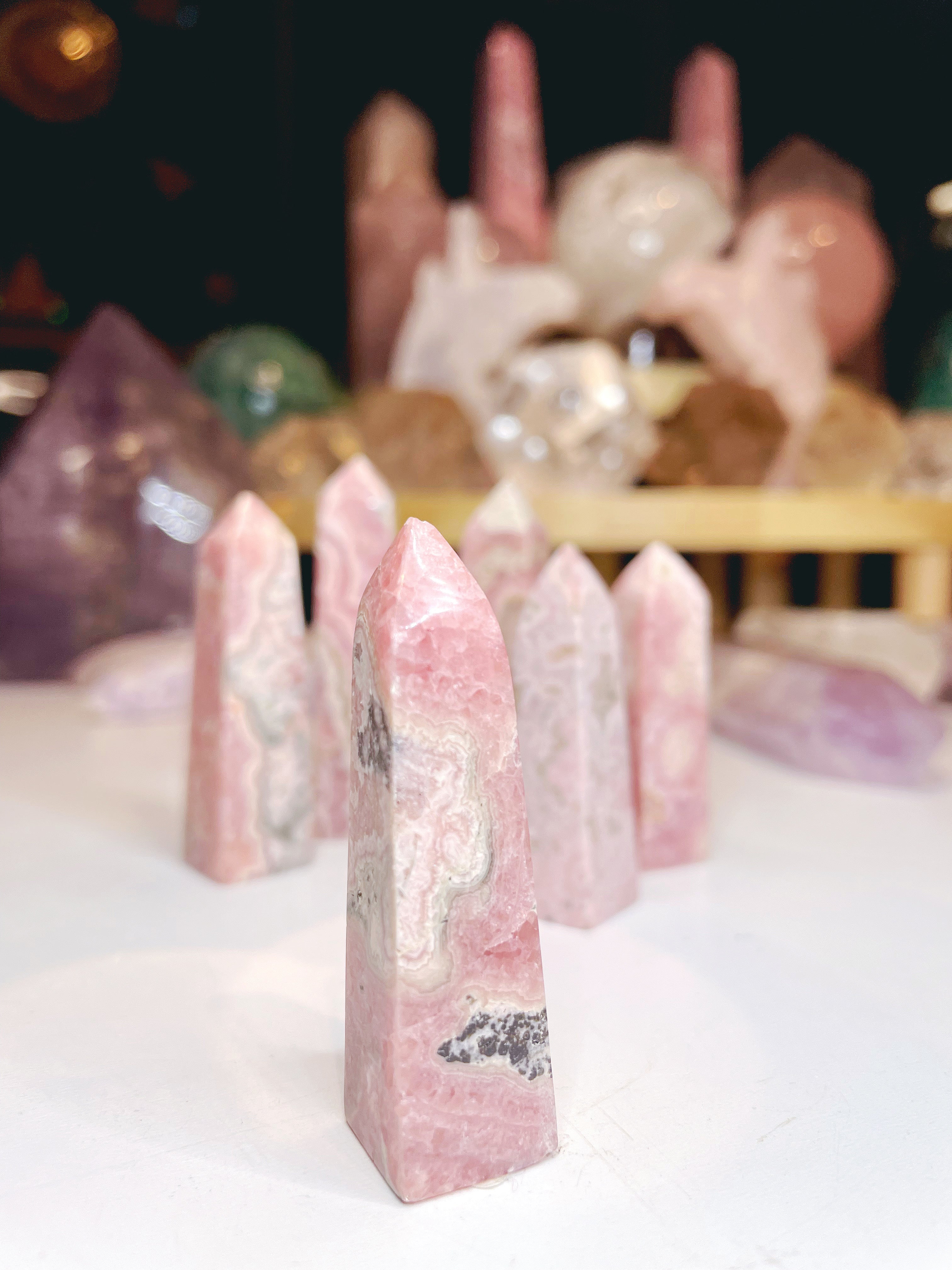 Rhodochrosite Obelisk *Imperfect - Baltic Mermaid