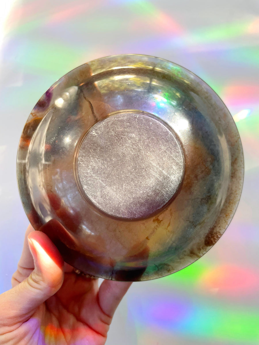 Carved Fluorite Bowl-Super Quality