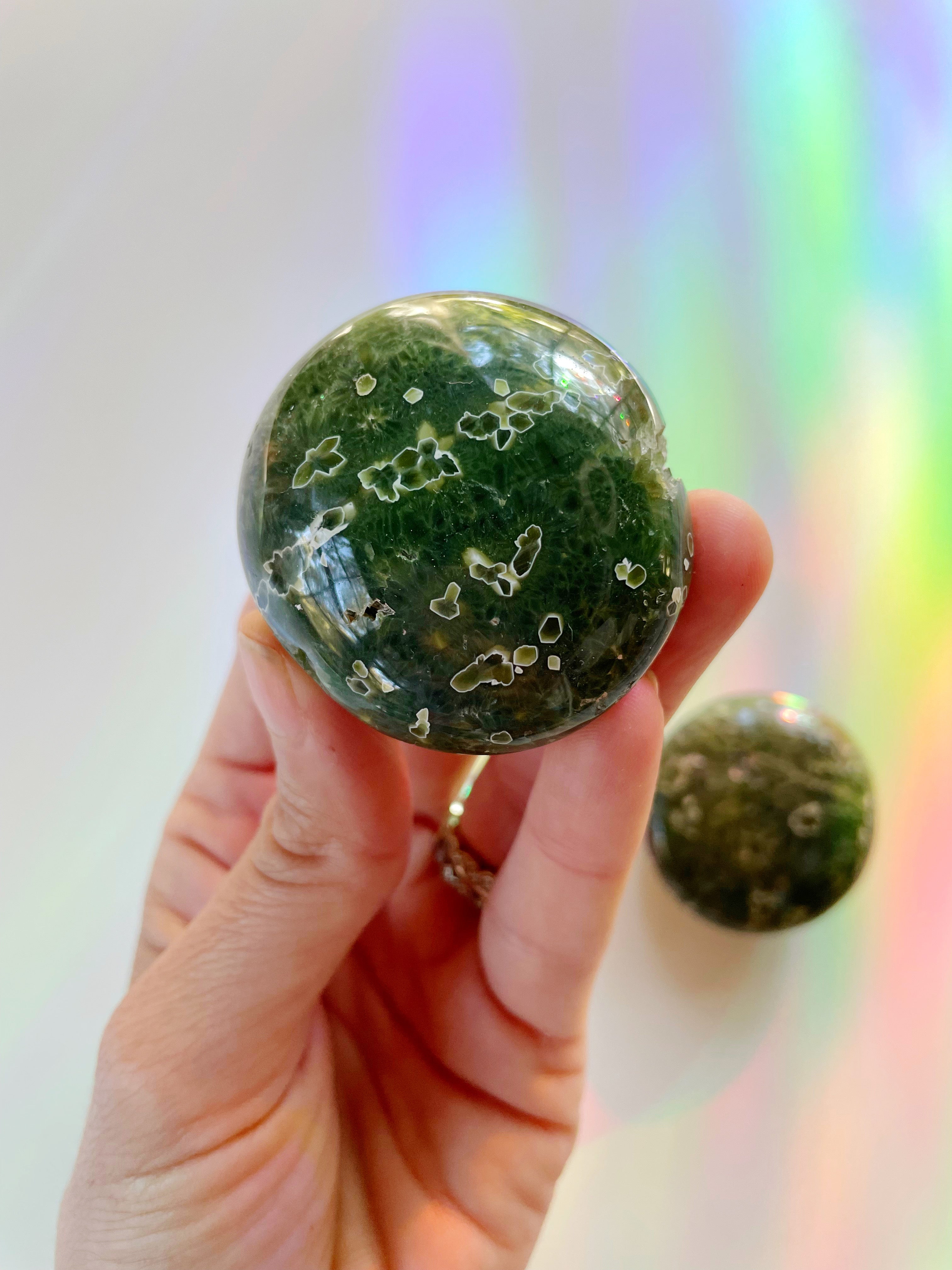 Ocean Jasper Palm Stones 7th Vein - Baltic Mermaid