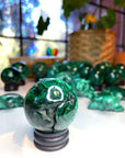 Malachite Carved Sphere