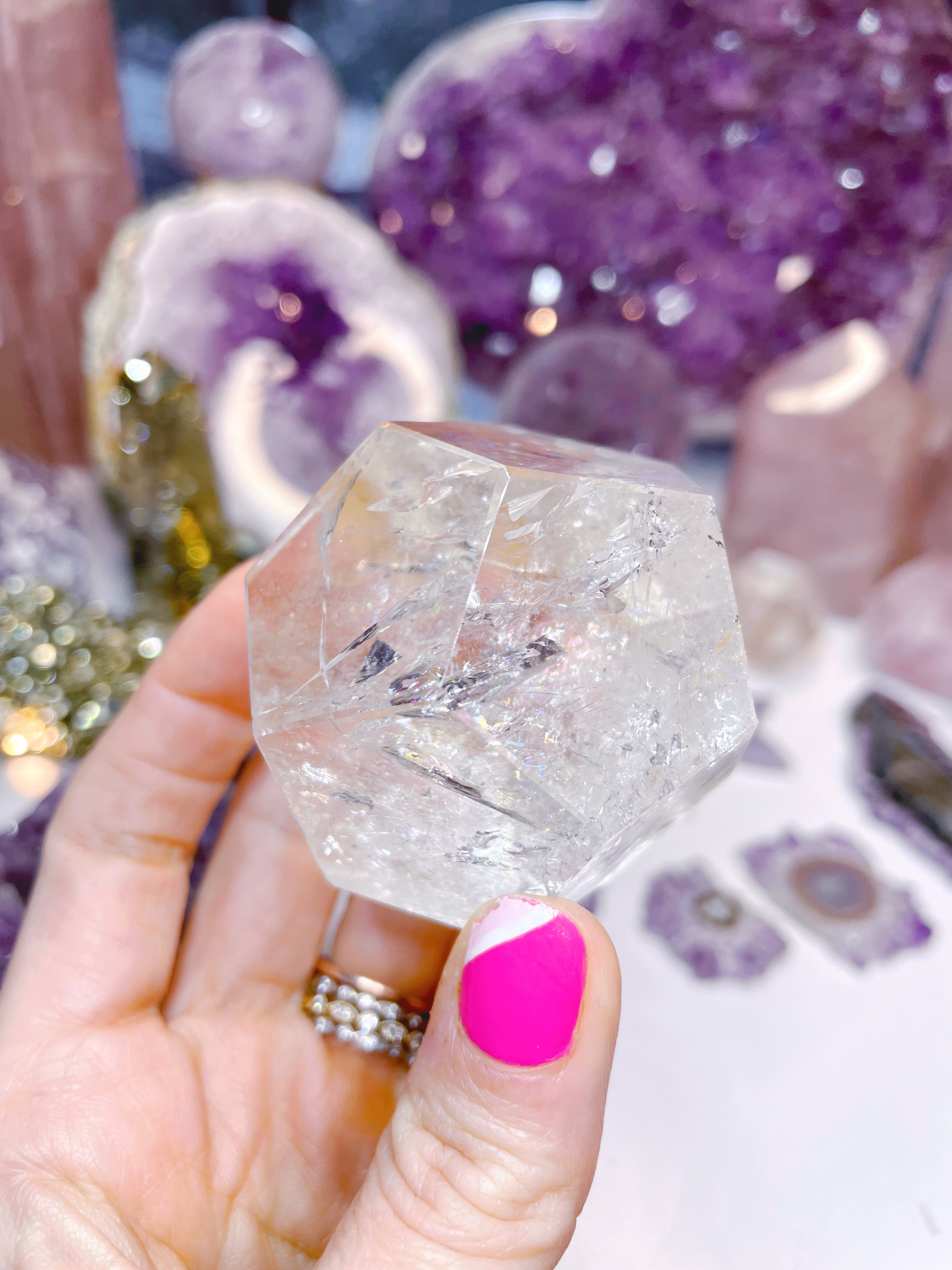 Quartz Dodecahedron w/ Hematoid inclusions - Baltic Mermaid