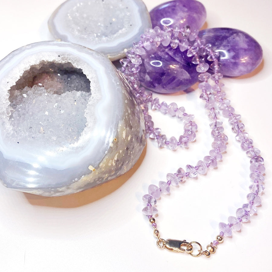 Light Amethyst Candy Necklace