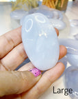 Blue Chalcedony Palm Stones