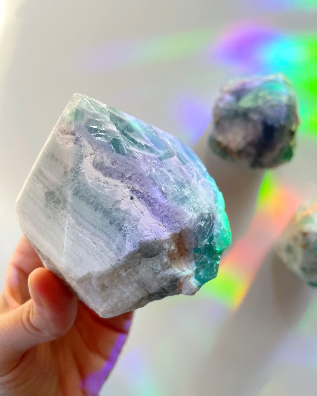 Fluorite Semi Polished Point