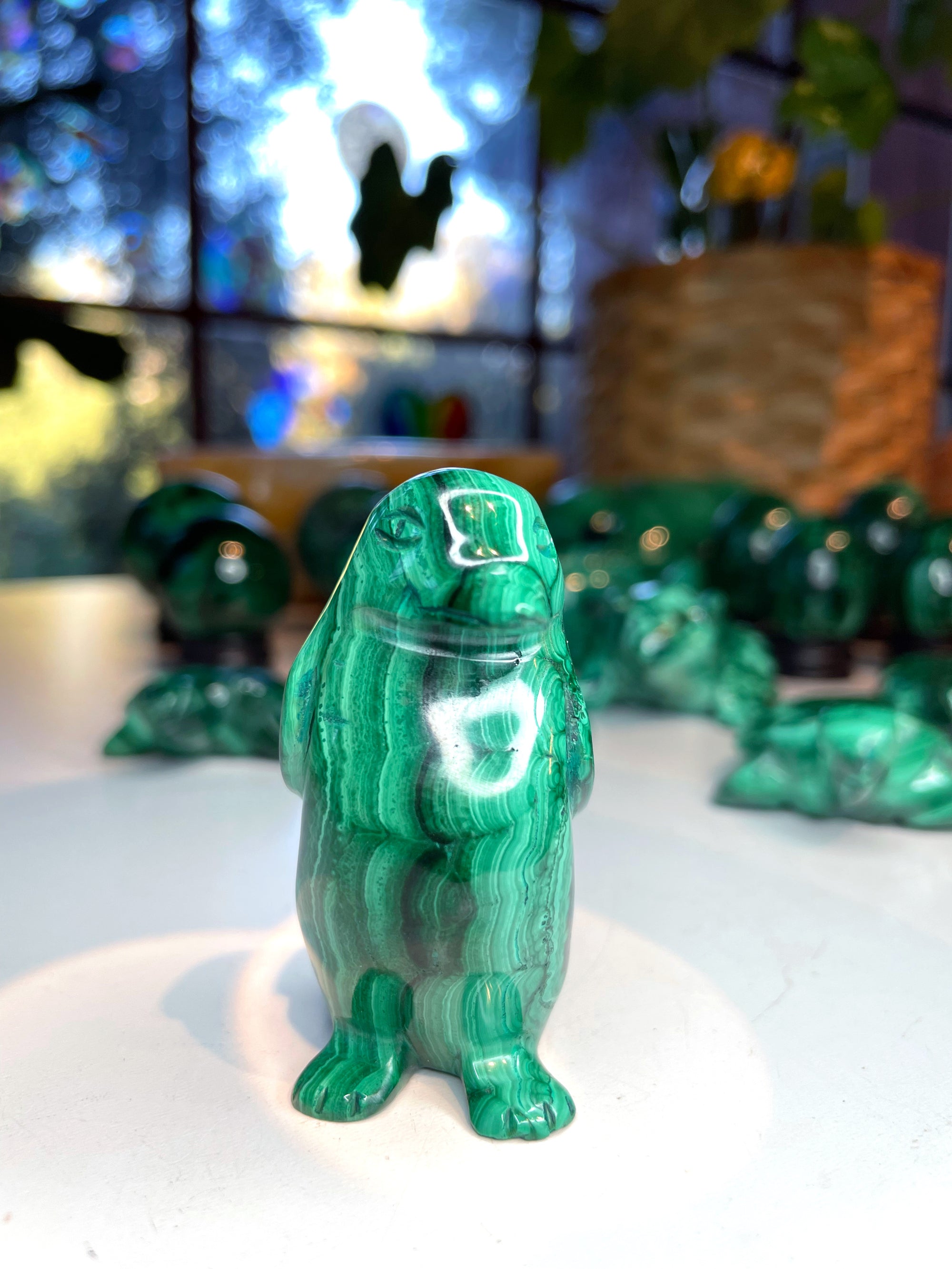 Malachite Carved Penguin