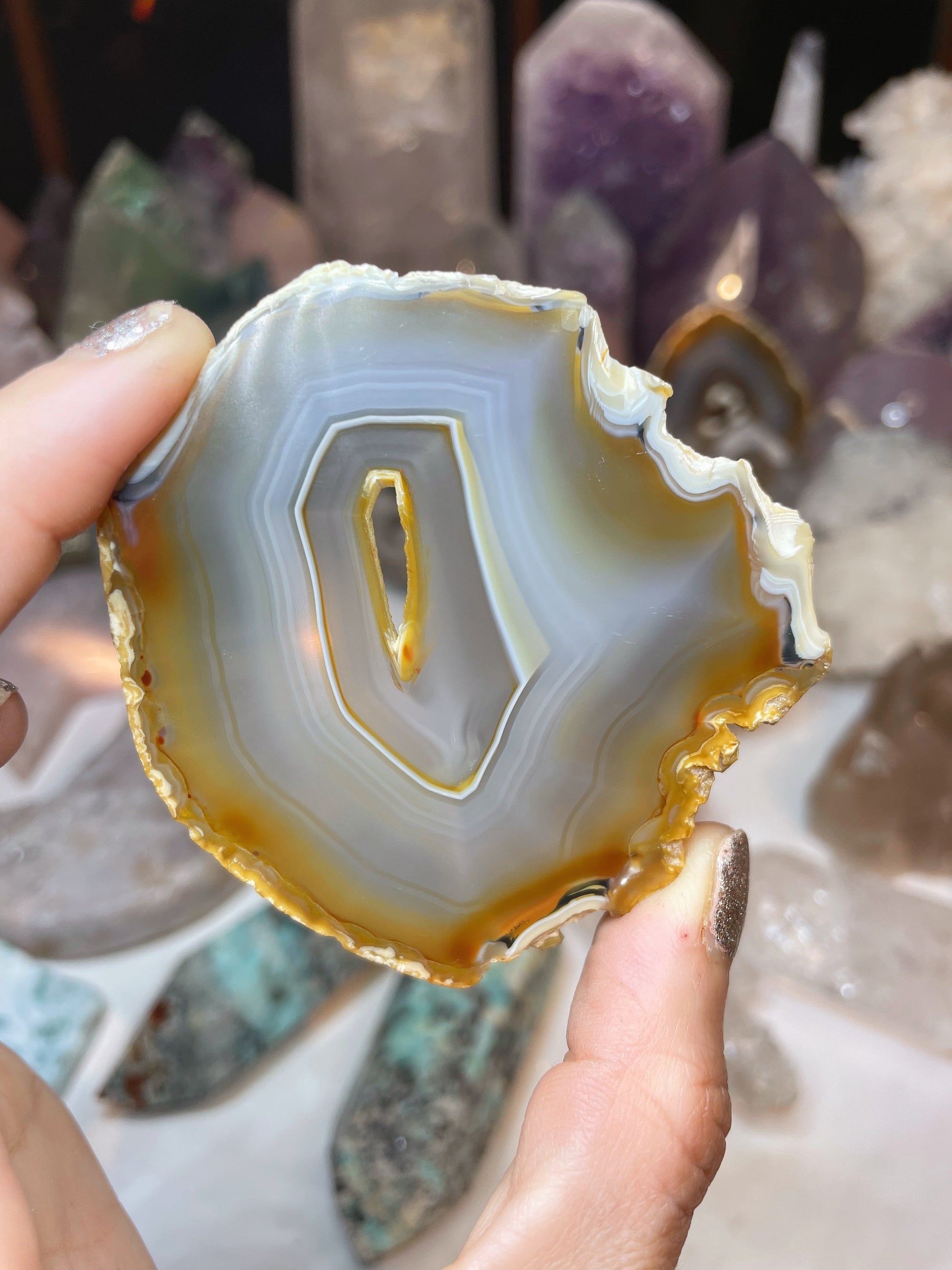 Iris Agate Slice - AAA