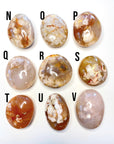 Flower Agate Palm Stones