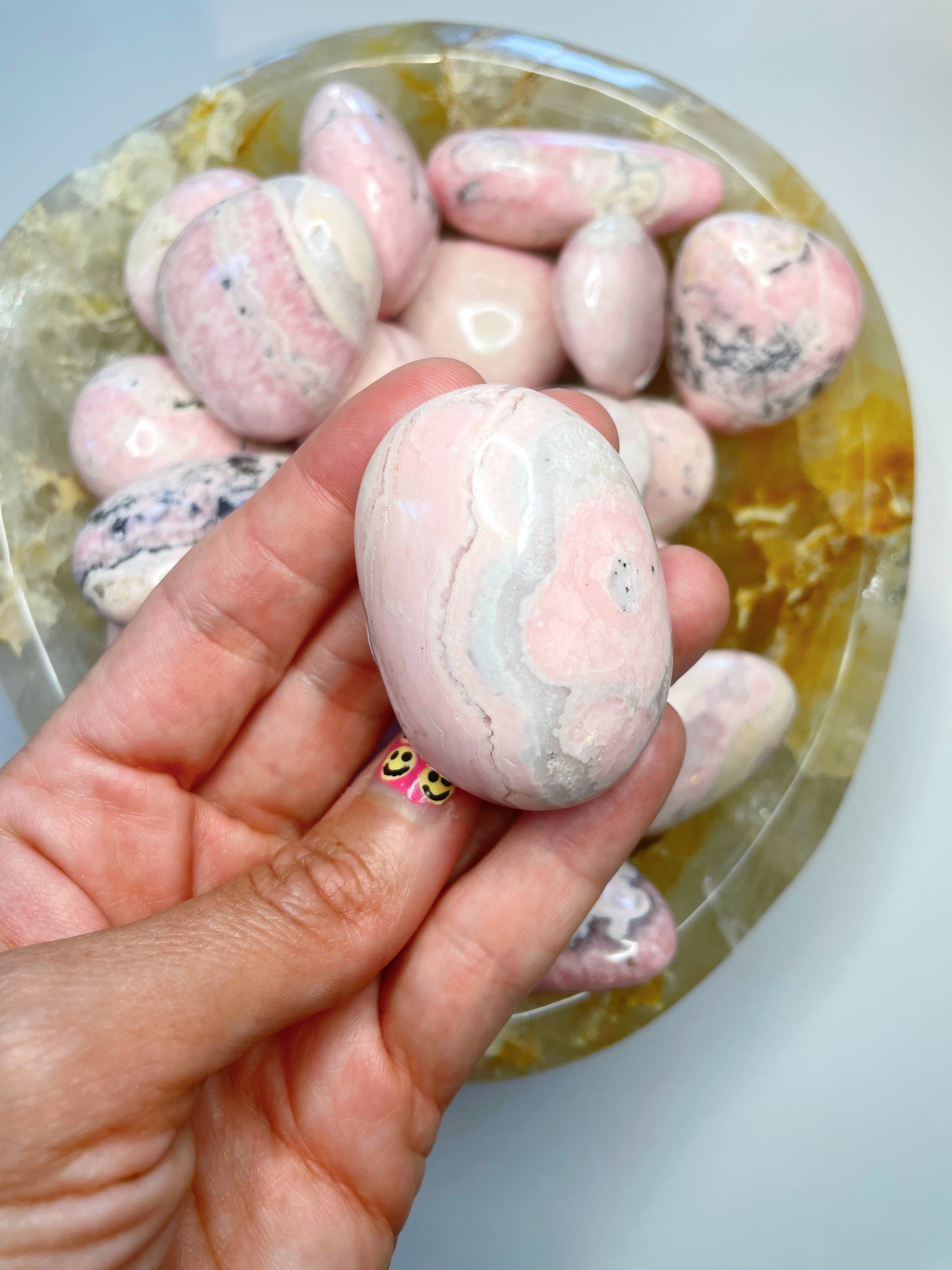 Rhodonite Palm Stones