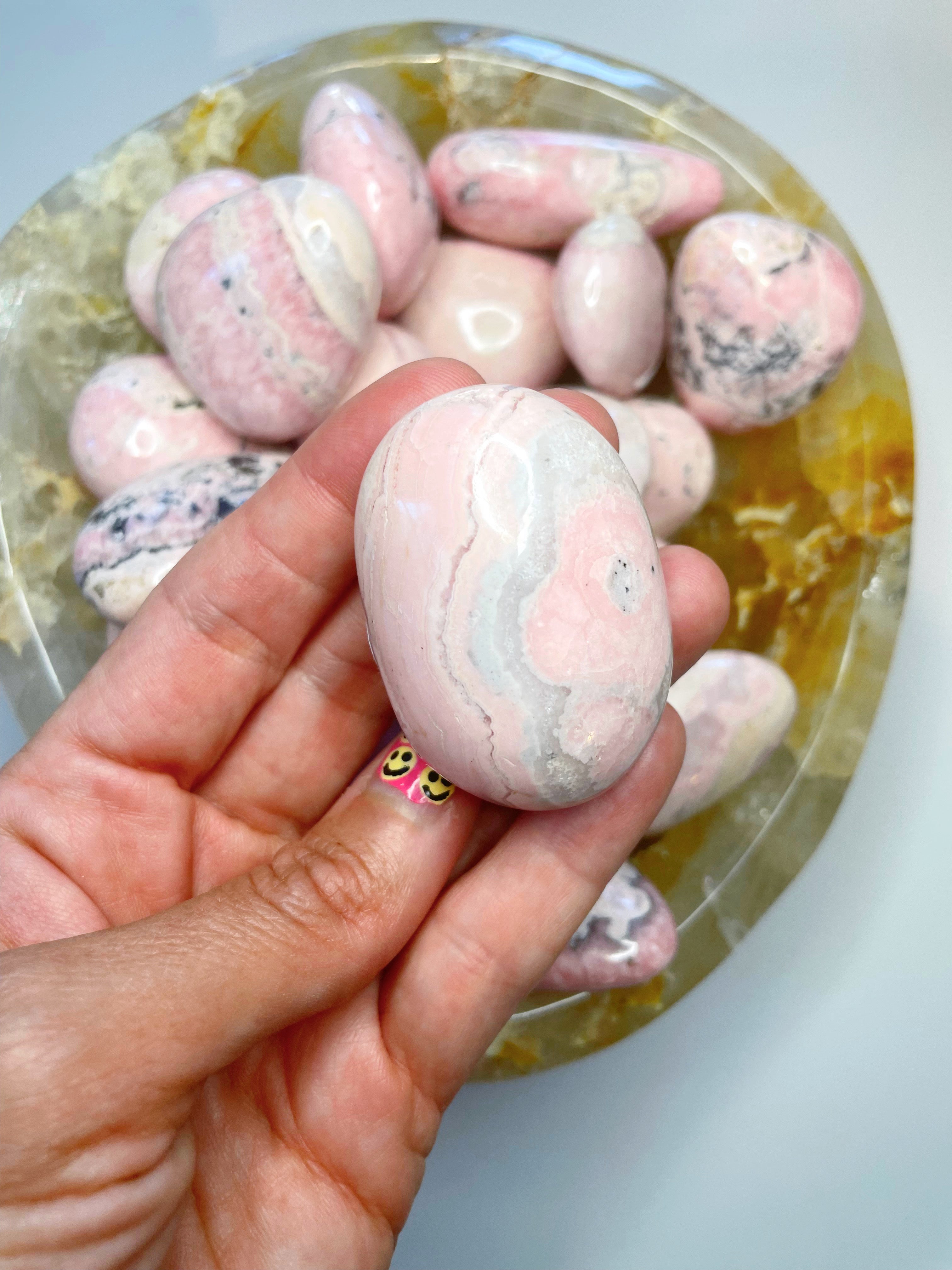Rhodonite Palm Stones - Baltic Mermaid