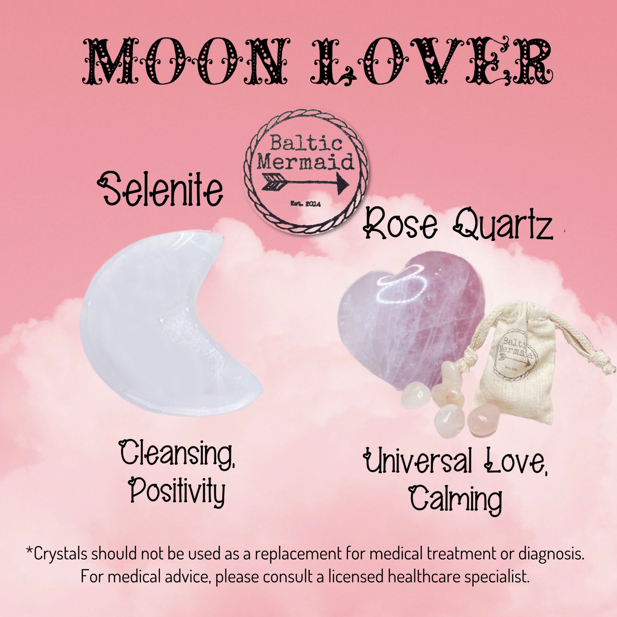 Moon Lover 🌙💖 Valentine Crystal Set